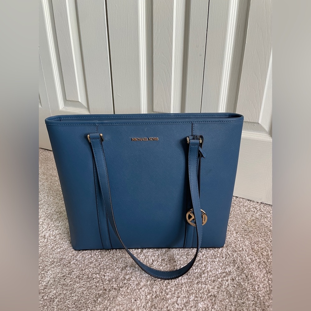Blue Michael Kors Purse